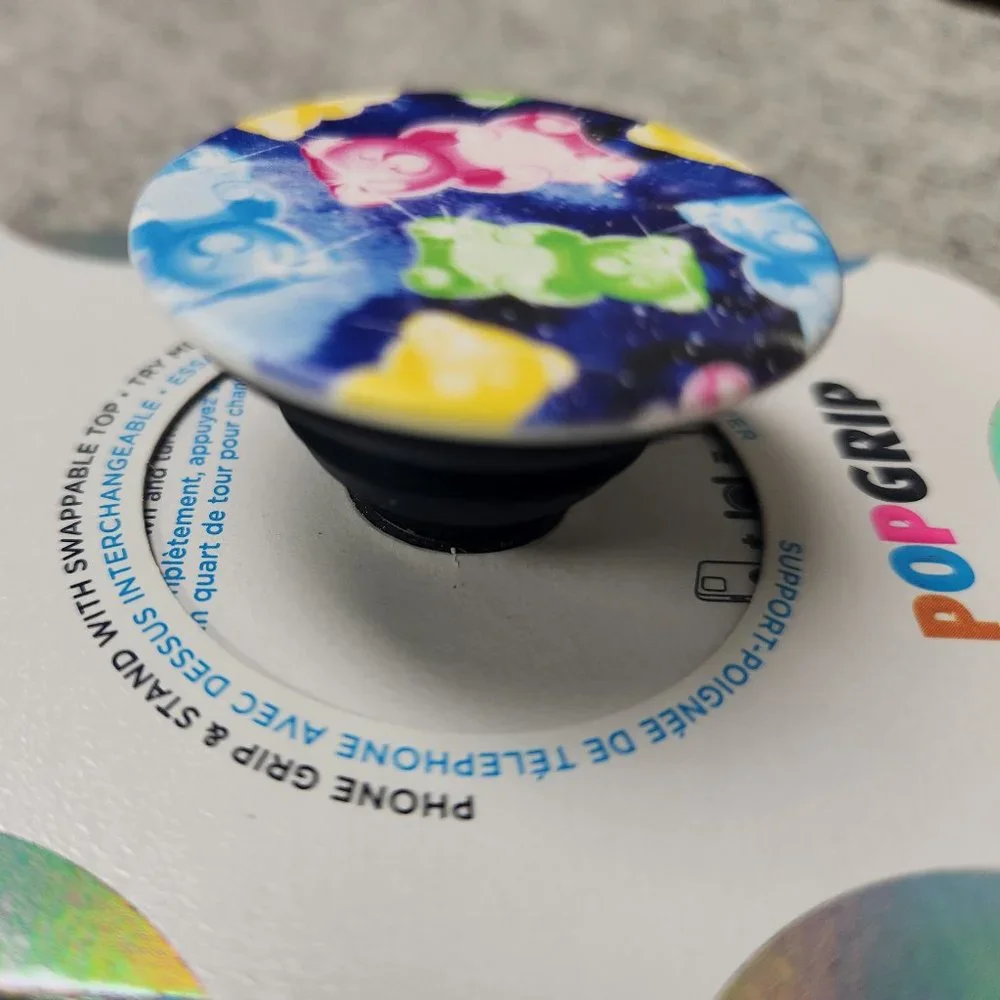 Gummy Galaxy Bear Popsockets Single Grip & Stand Universal Phones and Tablet Hol